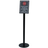 Basic Sign Stand - Black flat base stand, Any wording to get your message across, Please Wait here to be Seated for example - Economical