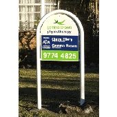 Outdoor Fixed Signs - Powder coated steel finish - various colours, Attractive design, Sign can be changed after installation